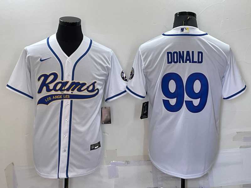 Men's Los Angeles Rams #99 Aaron Donald White Stitched Cool Base Nike Baseball Jersey,We sell and wholesale Men's Los Angeles Rams #99 Aaron Donald White Stitched Cool Base Nike Baseball Jersey on line form chian!